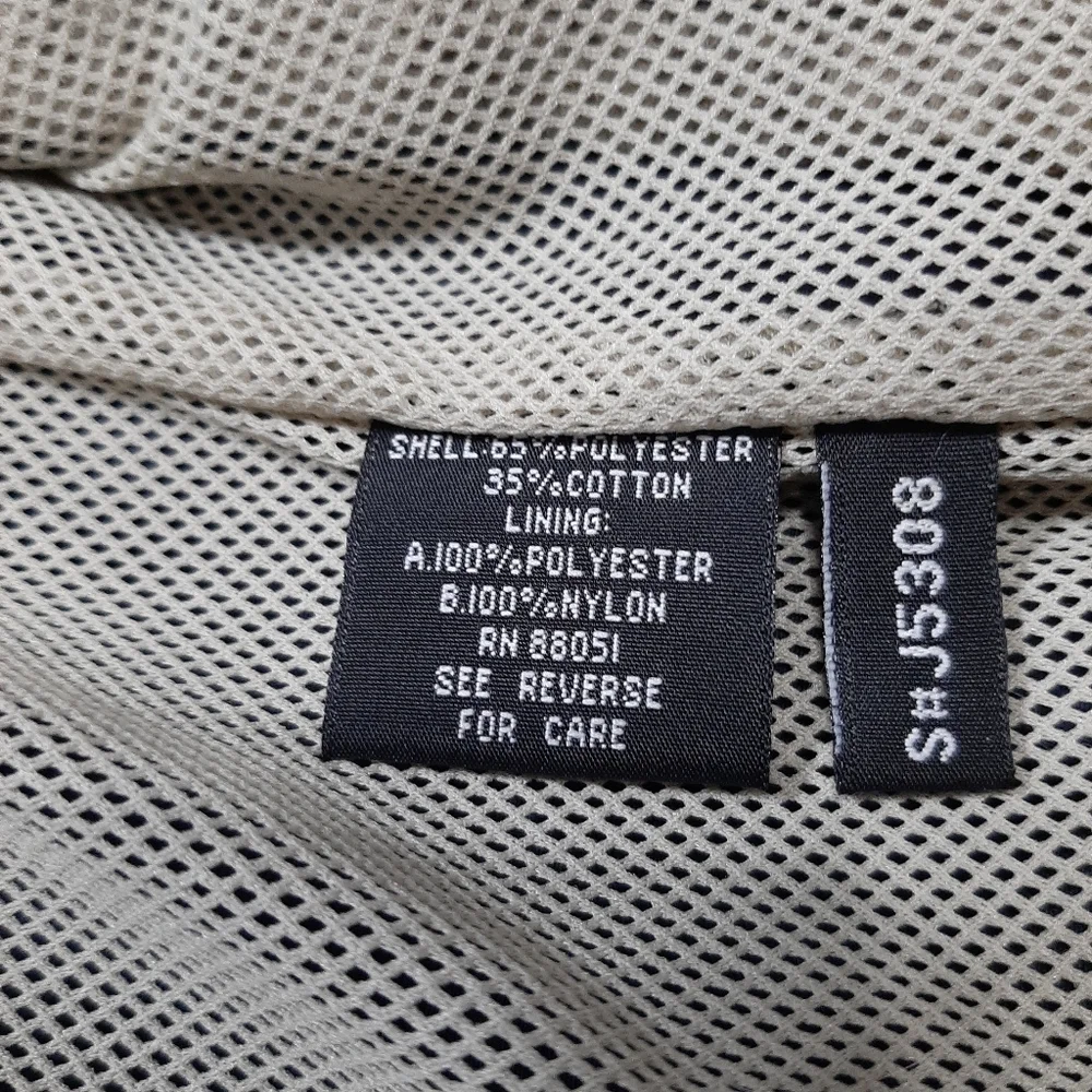 Tri-Mountain Navy Blue Tan Full‎ Zip Jacket Size XL